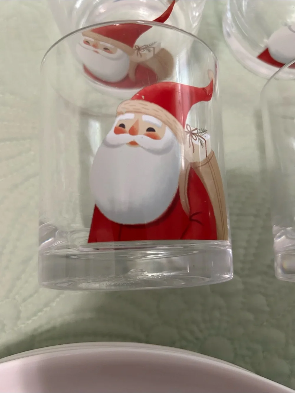 WONDERSHOP Melamine 8 Pc. Red Santa Dinner Set- Plates, Bowls & Glasses. SO CUTE